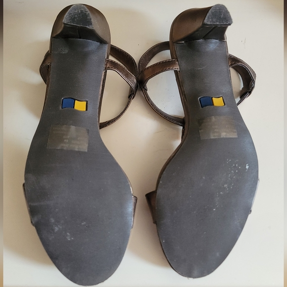 EUC Cloudwalkers Open Toe Slingback Heels Size 8W - Picture 7 of 11